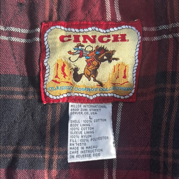 Vintage CINCH Denim Jacket with Cream Collar - Picture 3 of 7